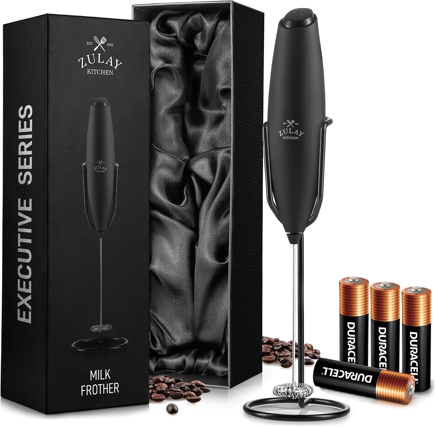 Electric Milk Frother Handheld - เครื่องทำฟองนมไฟฟ้าแบบมือถือสำหรับทำลาเต้ คาปูชิโน่ กาแฟ ของขวัญ