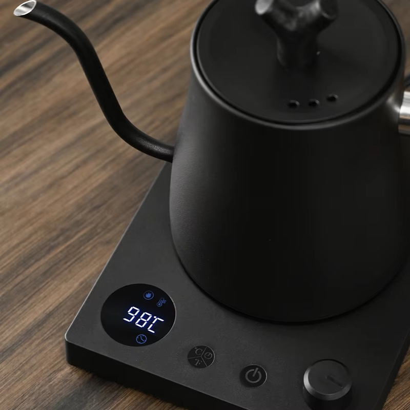 Electric Kettle Temperature Control - กาต้มน้ำไฟฟ้าแบบคอห่าน 1000 มล. สแตนเลส ควบคุมอุณหภูมิได้ พร้อมหน้าจอ