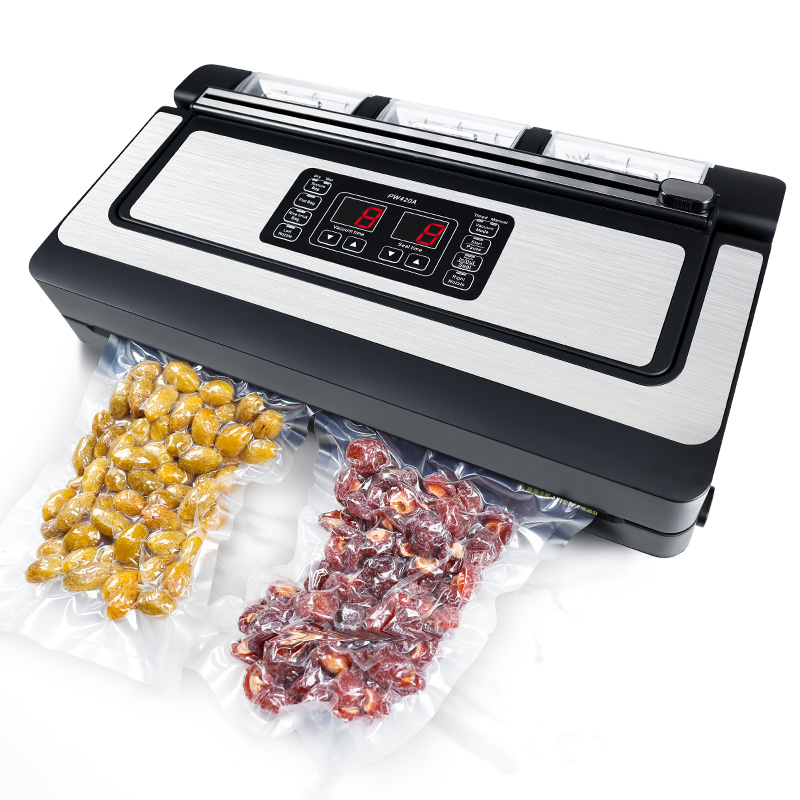 Food Vacuum Sealer Machine - เครื่องซีลสูญญากาศในครัว จอแสดงผลคริสตัลเหลว สำหรับเก็บรักษาอาหาร เครื่องซีลอัตโนมัติสำหรับใช้ในครัวเรือน