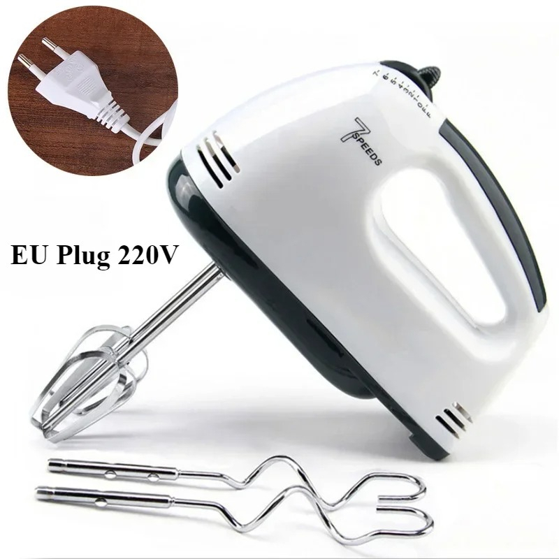 Immersion Hand Blender Set - เครื่องผสมอาหารไฟฟ้า 7 สปีด เครื่องปั่นอัตโนมัติสำหรับครีม ไข่ เค้ก
