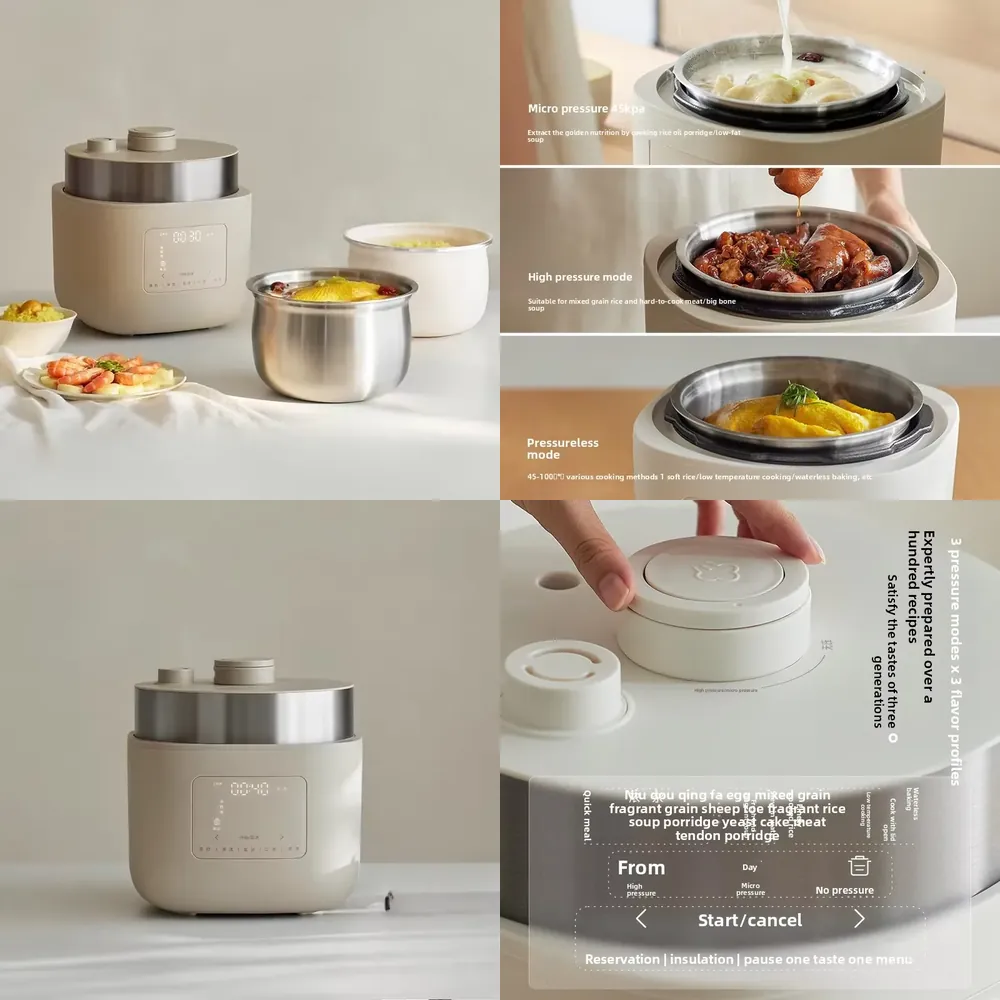 Smart Instant Pressure Cooker - หม้อหุงข้าวแบบไม่เคลือบ 2026 Instant Uncoated สำหรับใช้ในบ้าน หม้อหุงข้าวไฟฟ้าอเนกประสงค์สำหรับการทำอาหารแบบออลอินวัน