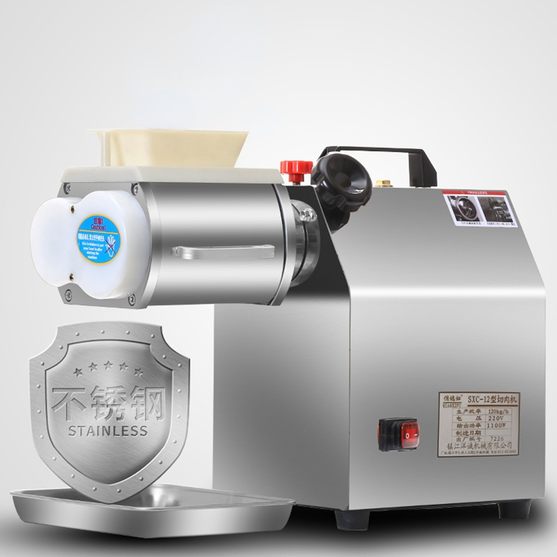 Automatic Meat Slicer Home - เครื่องสไลด์เนื้อไฟฟ้าเชิงพาณิชย์สแตนเลสสูงอัตโนมัติขนาดเล็กเดสก์ท็อปเนื้อเครื่องบดเนื้อบ้าน