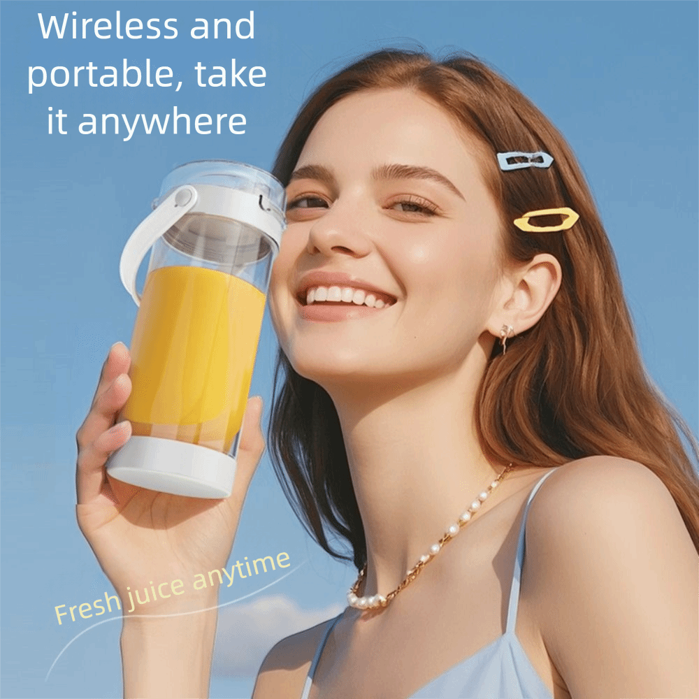 Portable Blender Usb Rechargeable - เครื่องปั่นแบบพกพาความจุ 600 มล. เครื่องปั่นผลไม้สดแบบชาร์จ USB เครื่องผสมผลไม้สำหรับใช้ในครัวเรือน