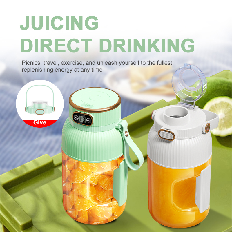 Immersion Hand Blender Set - 1000ML แบบพกพา Juicer เครื่องปั่นผลไม้คั้นน้ําผลไม้ USB ชาร์จมะนาวส้มผลไม้คั้นน้ําถ้วยเครื่องปั่นสมูทตี้เครื่องมือห้องครัว