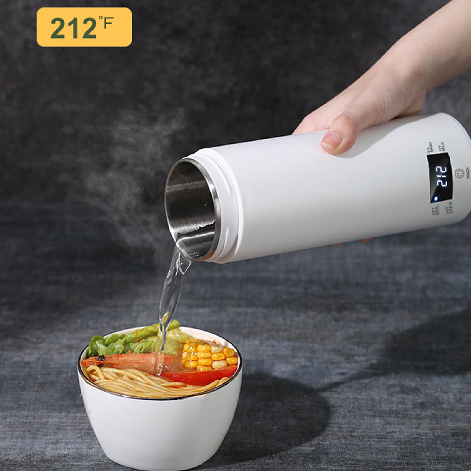 Electric Kettle Temperature Control - มินิแบบพกพาไฟฟ้ากาต้มน้ํา 450ml อุณหภูมิควบคุม 316 สแตนเลส Travel