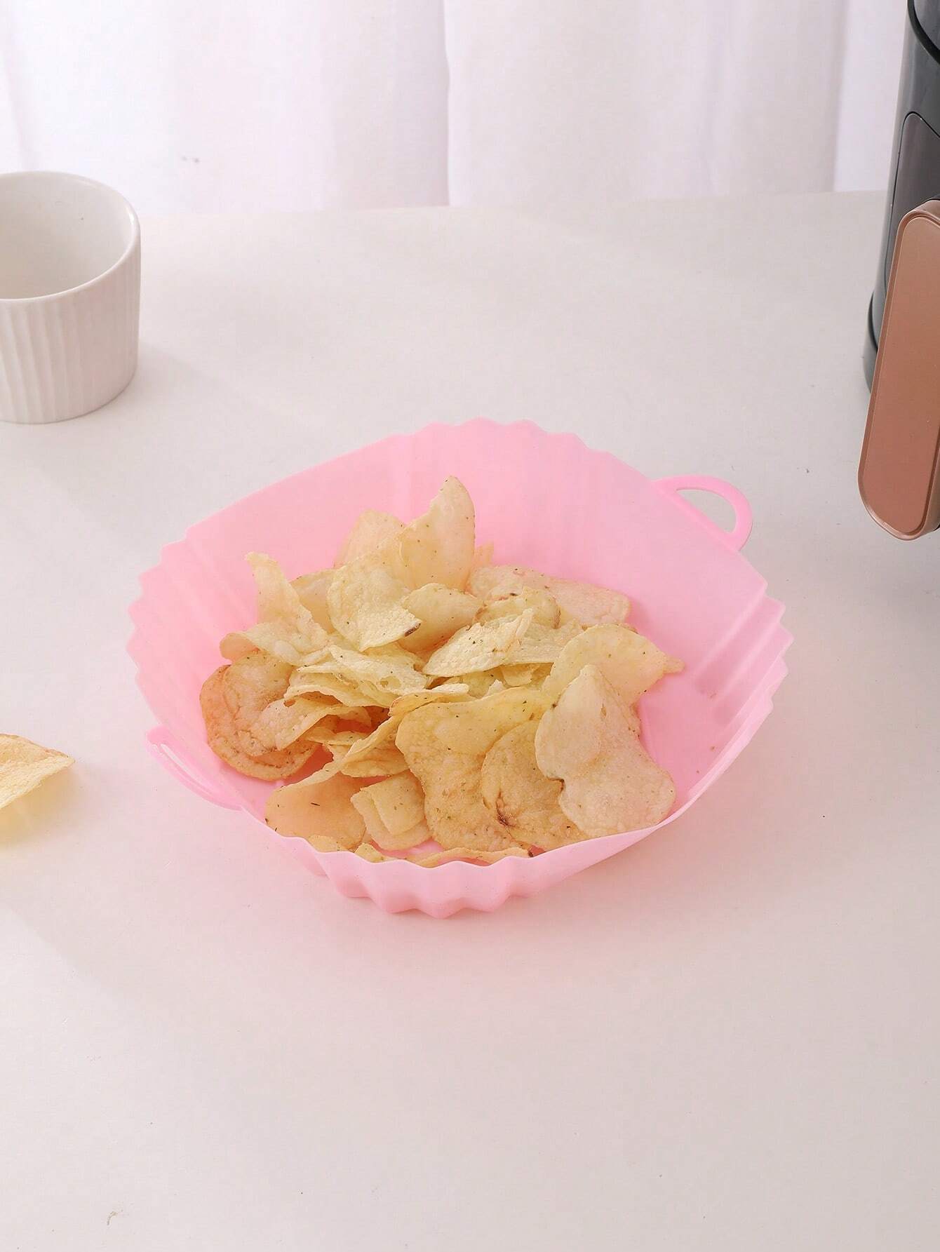 Air Fryer Silicone Pot Liner - หม้อซิลิโคนสำหรับหม้อทอดไร้น้ำมัน 1 ชิ้น, หม้อทันสมัยสำหรับหม้อทอดไร้น้ำมัน, อุปกรณ์รองหม้อทอดไร้น้ำมัน, กระดาษรองหม้อทอดไร้น้ำมัน,