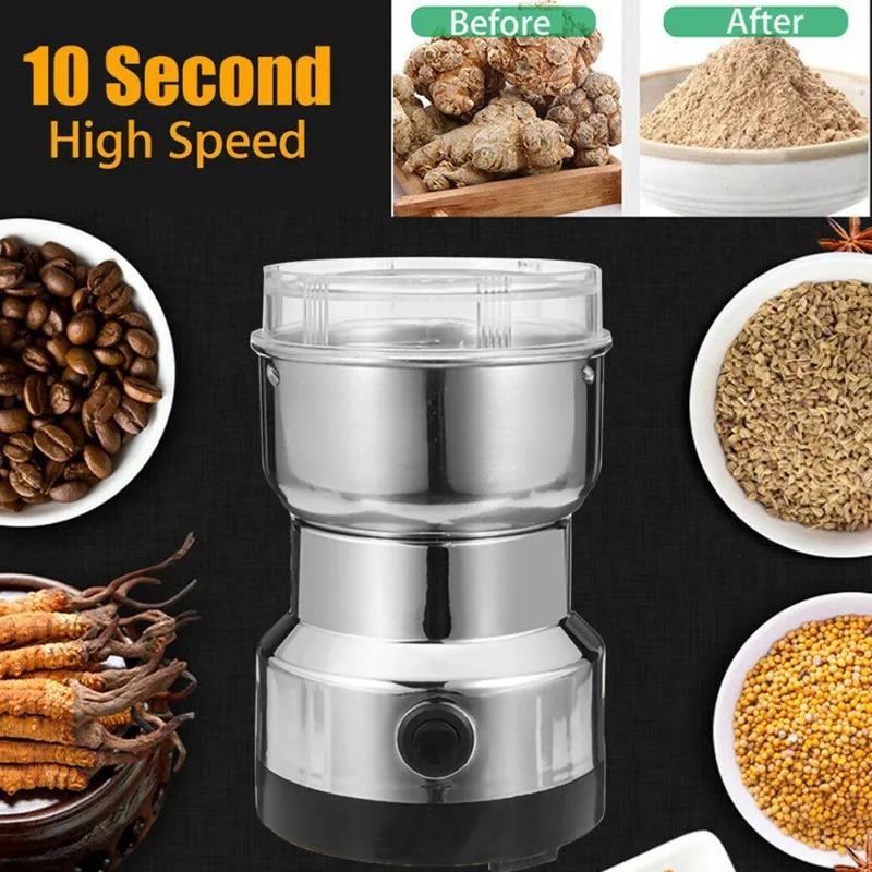 Coffee Bean Grinder Electric - เครื่องบดไฟฟ้า 110V-220V สำหรับบ้าน ครัว กาแฟ ธัญพืช