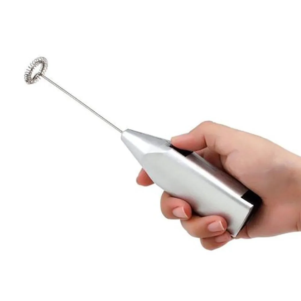 Electric Milk Frother Handheld - ครัวเรือนมินิสแตนเลสสตีลมือถือไข่ Beater Cappuccino Latte Coffee Foamer