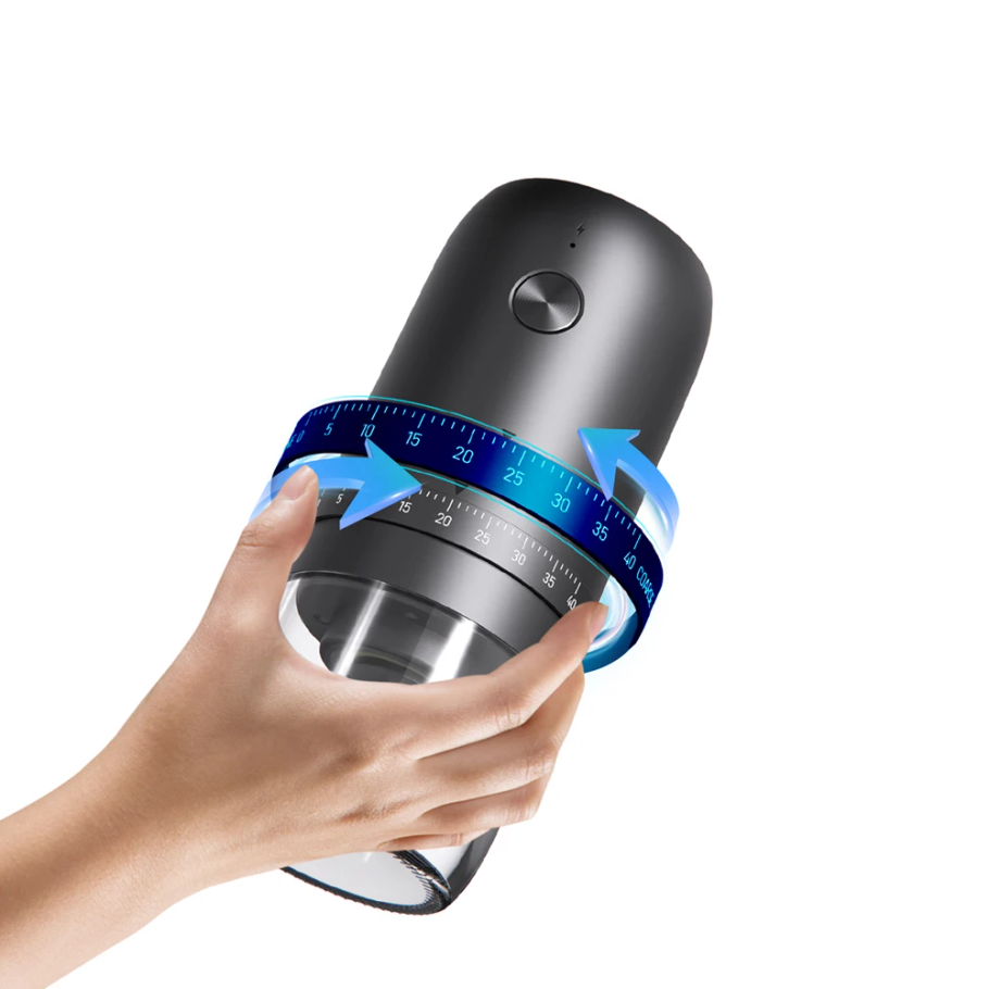 Coffee Bean Grinder Electric - เครื่องบดเมล็ดกาแฟไฟฟ้าแบบพกพา 1800mAh ปรับระดับได้ 40 ระดับ ใช้ภายนอกบ้านได้