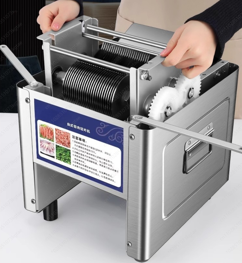 Automatic Meat Slicer Home - เครื่องหั่นเนื้อไฟฟ้า 220V สำหรับใช้ในเชิงพาณิชย์และในบ้าน เครื่องบดเนื้ออัตโนมัติ เครื่องหั่นเนื้อแบบฉีก