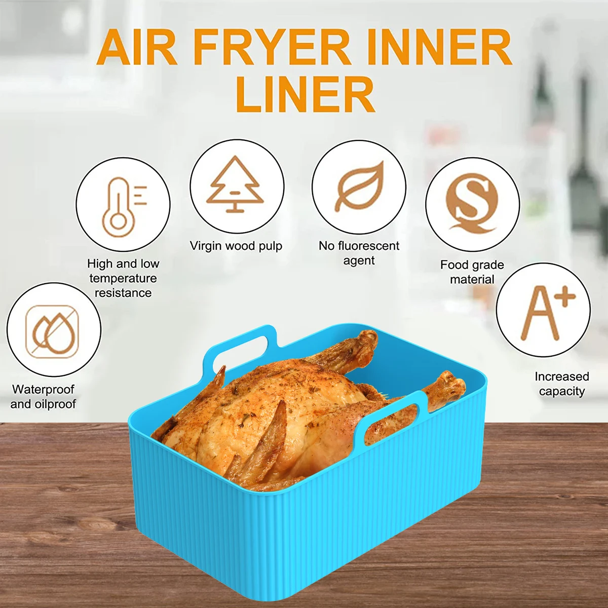 2Pcs Air FryerซิลิโคนสําหรับNi - Air Fryer Silicone Pot Liner บทวิจารณ์และราคา
