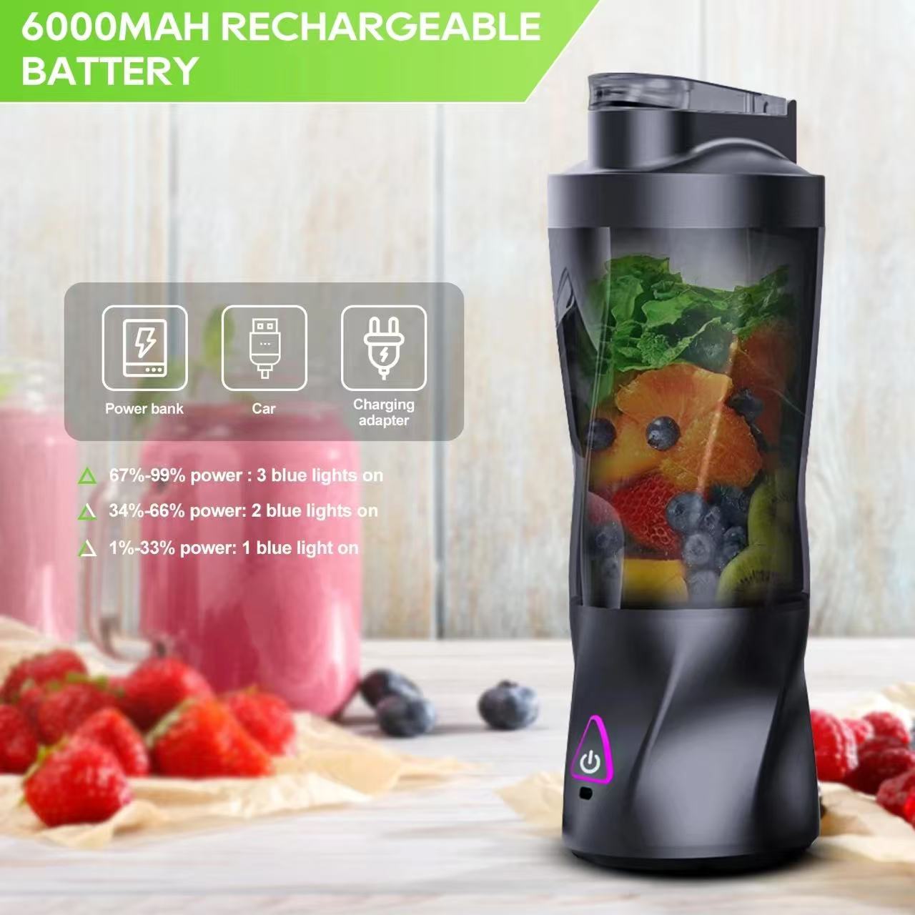 เครื่องคั้นน้ำผลไม้ไฟฟ้าแบบพกพ - Portable Blender Usb Rechargeable บทวิจารณ์และราคา