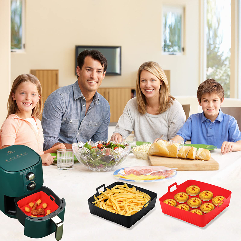 สแควร์ขนาดใหญ่ซิลิโคน Air Frye - Air Fryer Silicone Pot Liner บทวิจารณ์และราคา