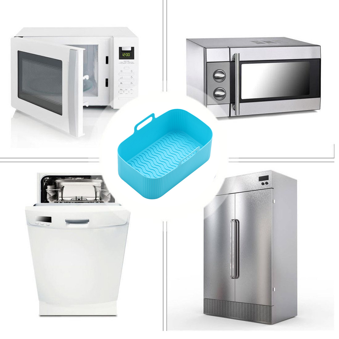 หม้อซิลิโคนรองหม้อหม้อทอด Air  - Air Fryer Silicone Pot Liner บทวิจารณ์และราคา