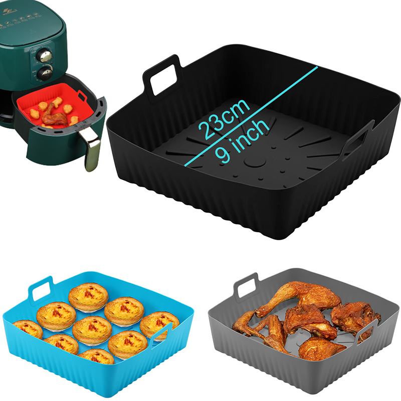 ขนาดใหญ่ 23 ซม.Air Fryerซิลิโค - Air Fryer Silicone Pot Liner บทวิจารณ์และราคา
