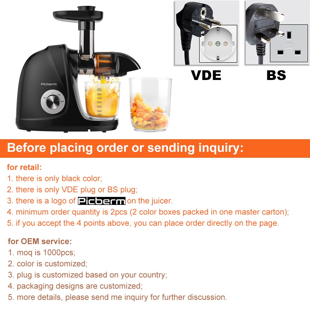 เครื่องคั้นน้ำผลไม้แบบสกัดเย็น - Electric Slow Juicer Cold Press บทวิจารณ์และราคา