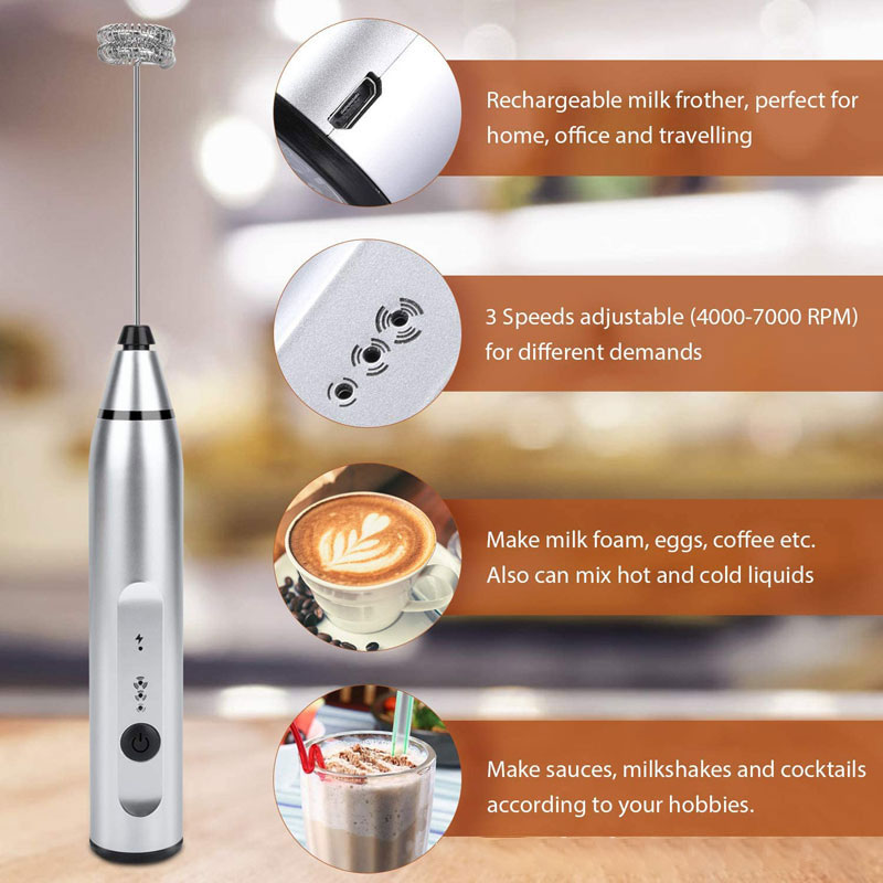 มินิไฟฟ้ามือถือ Frother นมเครื - Portable Blender Usb Rechargeable บทวิจารณ์และราคา