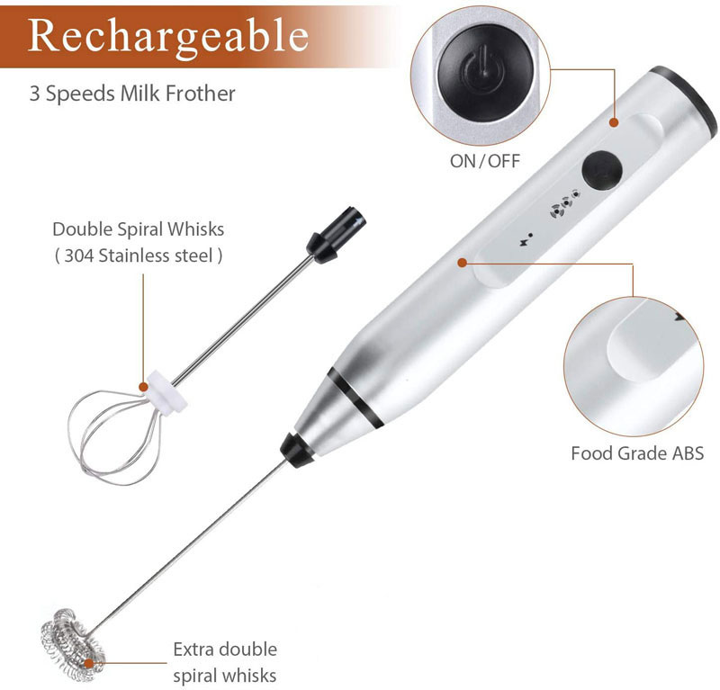 มินิไฟฟ้ามือถือ Frother นมเครื - Portable Blender Usb Rechargeable บทวิจารณ์และราคา