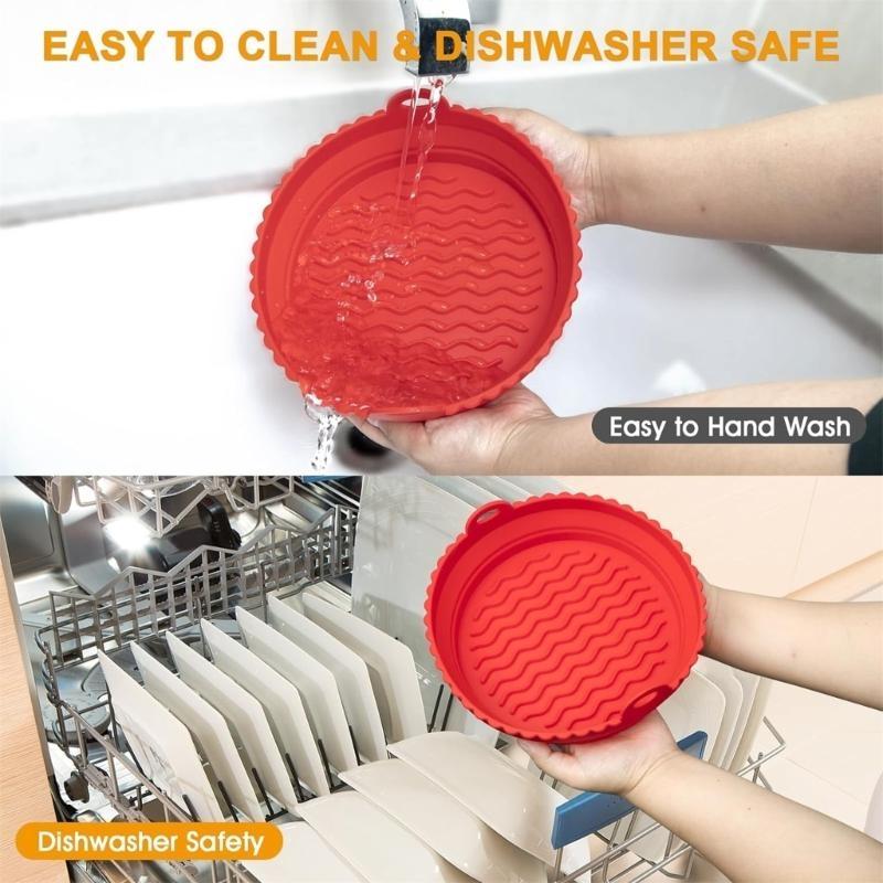 D0AB 2-Pack Air FryerซิลิโคนLi - Air Fryer Silicone Pot Liner บทวิจารณ์และราคา