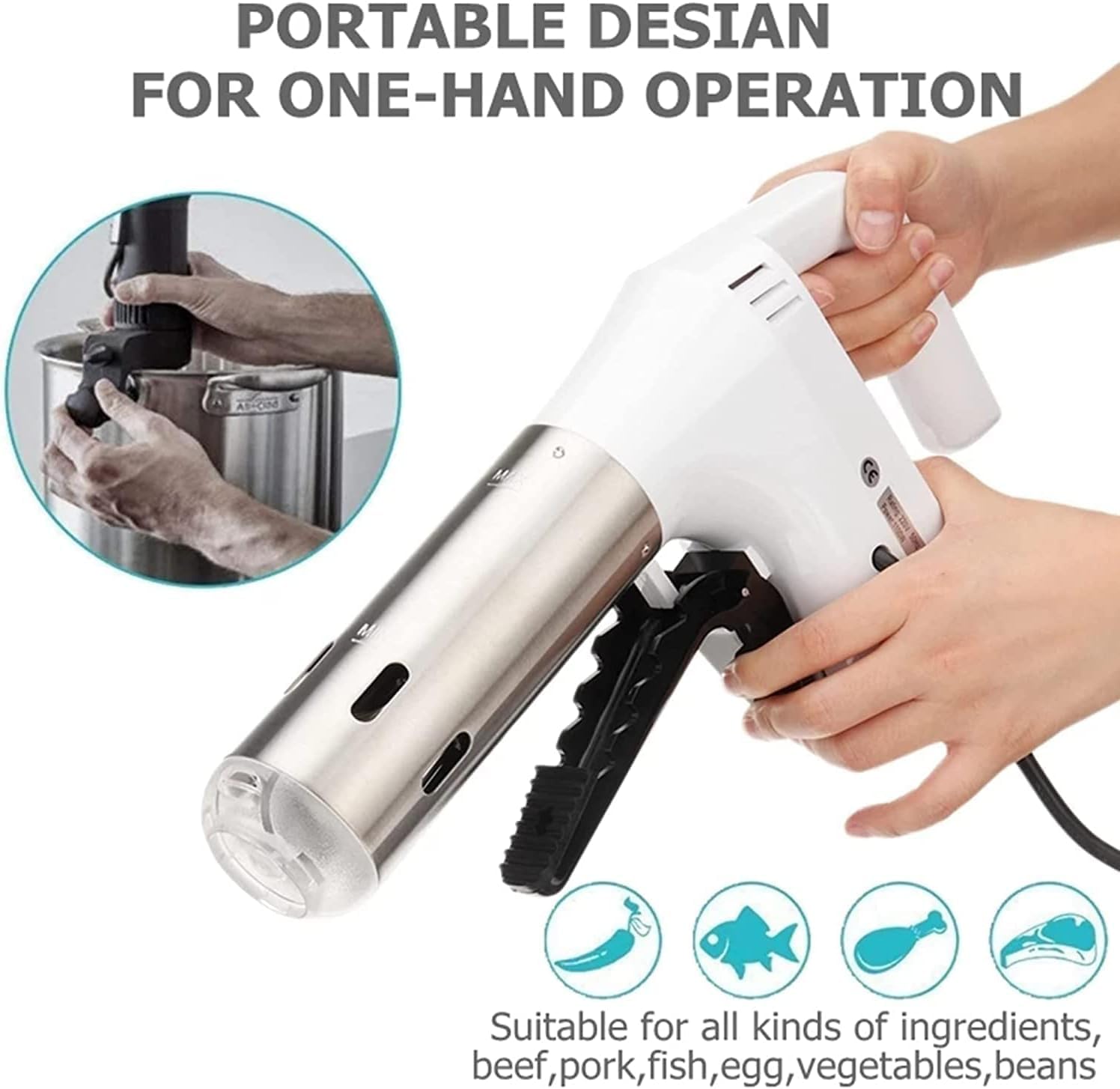 เครื่องซูวีด SmartChef 1800W ค - Digital Sous Vide Precision Cooker บทวิจารณ์และราคา