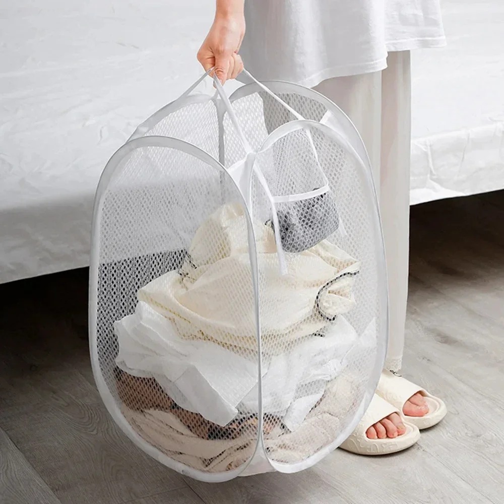 ตะกร้าผ้าตาข่ายแบบพับได้ ตะกร้ - Laundry บทวิจารณ์และราคา