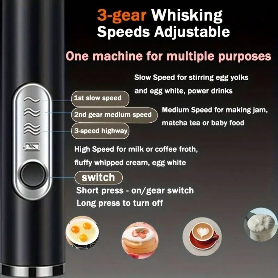 เครื่องผสมอาหารไฟฟ้าแบบมือถือ  - Electric Milk Frother Handheld บทวิจารณ์และราคา