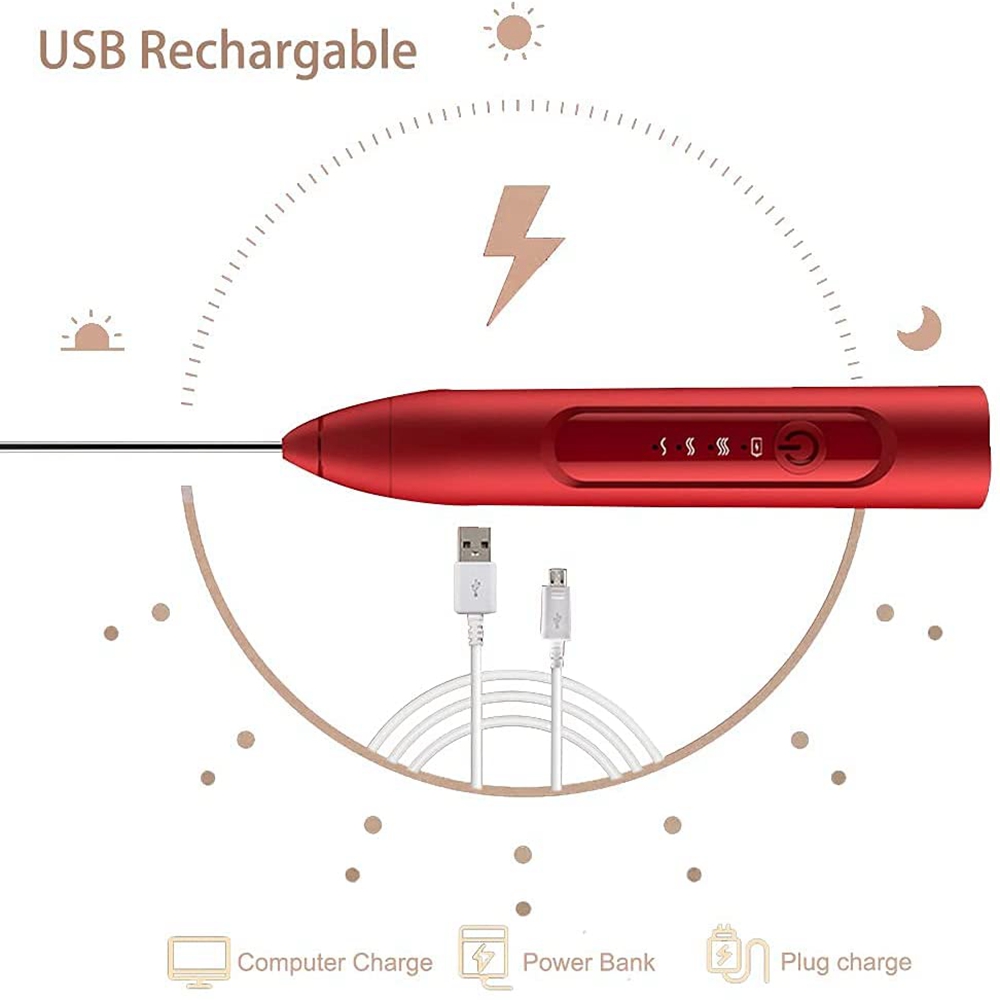 ABRE-เครื่องตีฟองนมไฟฟ้า,เครื่ - Electric Milk Frother Handheld บทวิจารณ์และราคา