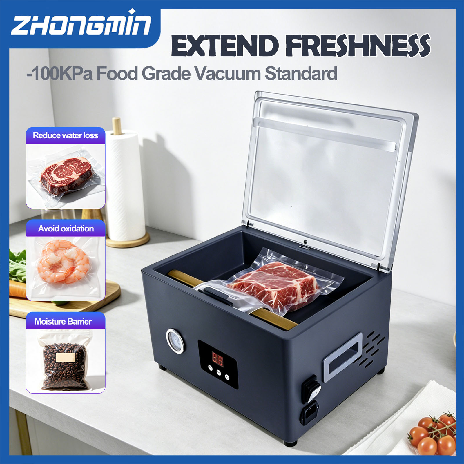 เครื่องซีลสูญญากาศอาหาร ZM-CVS - Food Vacuum Sealer Machine บทวิจารณ์และราคา