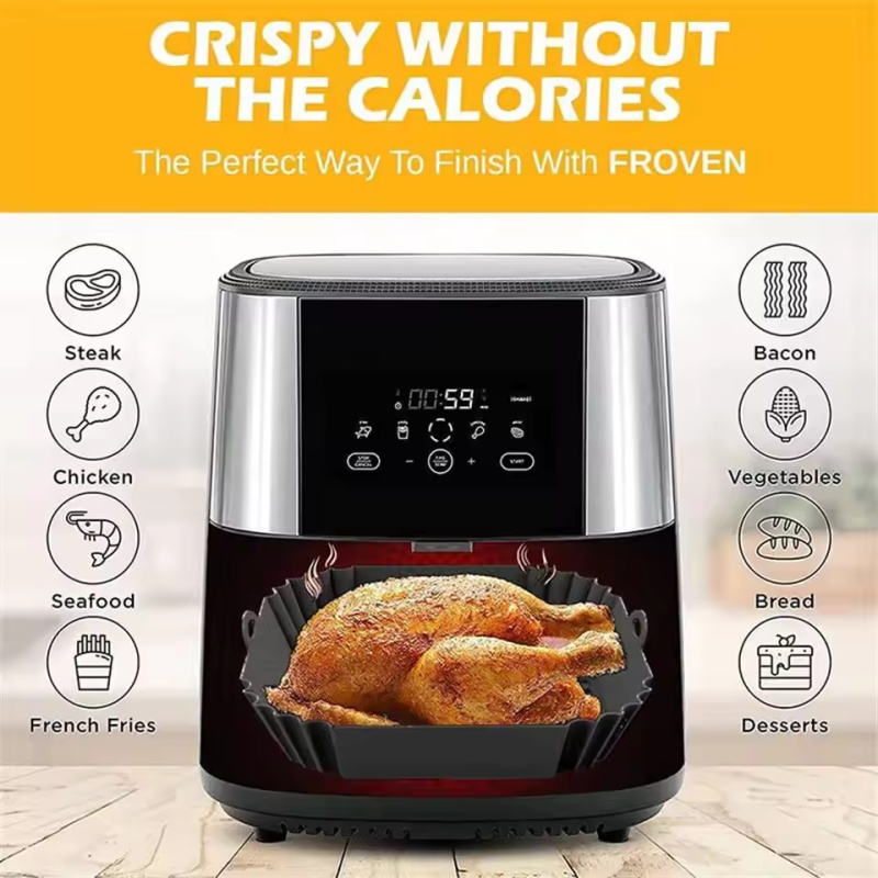 1 PC ซิลิโคน Air Fryer หม้อถาด - Air Fryer Silicone Pot Liner บทวิจารณ์และราคา