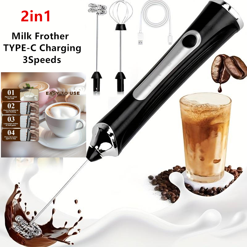 เครื่องตีฟองนมไฟฟ้าไร้สายและเค - Electric Milk Frother Handheld บทวิจารณ์และราคา