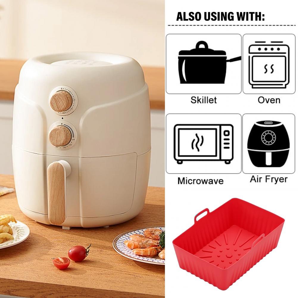 หม้อทอดไร้น้ำมัน แผ่นรองหม้อทอ - Air Fryer Silicone Pot Liner บทวิจารณ์และราคา