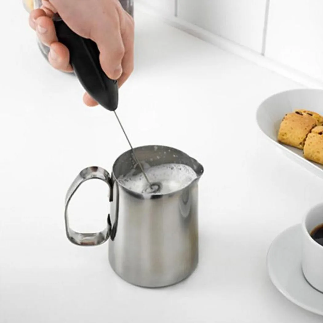 ครัวเรือนมินิสแตนเลสสตีลมือถือ - Electric Milk Frother Handheld บทวิจารณ์และราคา