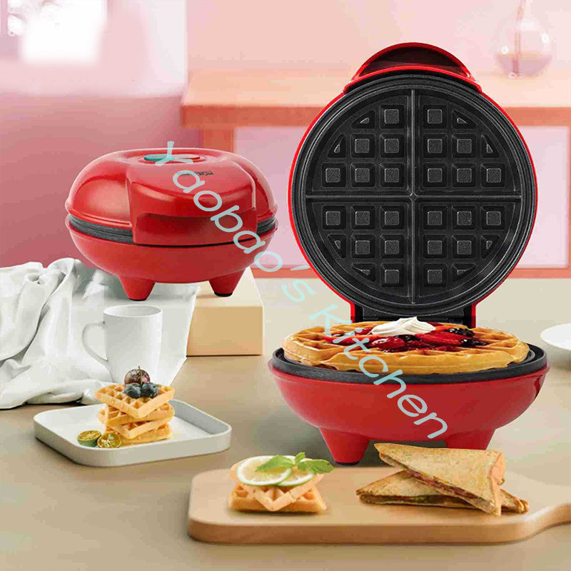 มินิแบบพกพาไฟฟ้าย่างวาฟเฟิลที่ - Mini Waffle Maker Machine บทวิจารณ์และราคา