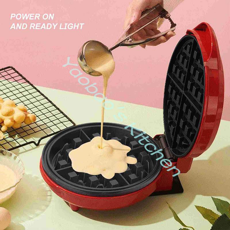 มินิแบบพกพาไฟฟ้าย่างวาฟเฟิลที่ - Mini Waffle Maker Machine บทวิจารณ์และราคา