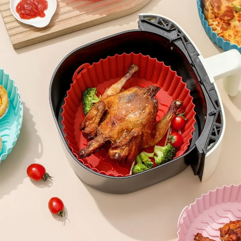 กระดาษรองอบสำหรับหม้อทอดไร้น้ำ - Air Fryer Silicone Pot Liner บทวิจารณ์และราคา
