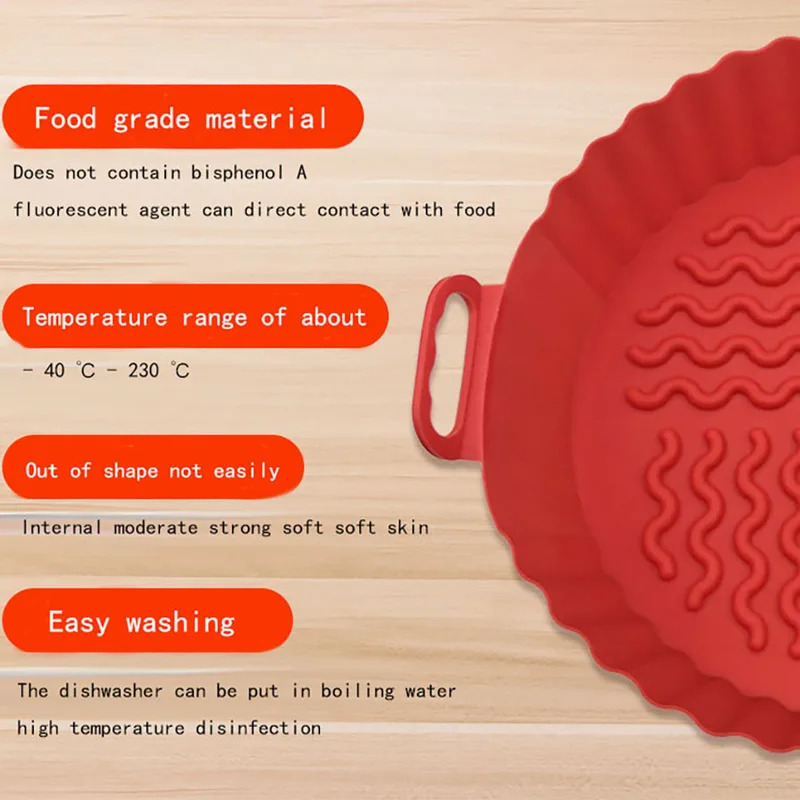 หม้อทอดซิลิโคน หม้อทอดอากาศ หม - Air Fryer Silicone Pot Liner บทวิจารณ์และราคา