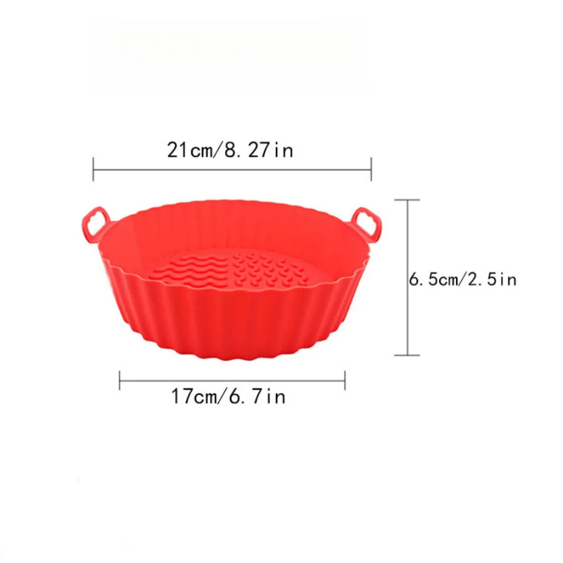 หม้อทอดซิลิโคน หม้อทอดอากาศ หม - Air Fryer Silicone Pot Liner บทวิจารณ์และราคา
